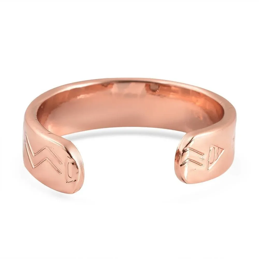 Magnetic By Design Tribal Pattern Open Shank Ring in Rosetone